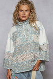 Vintage washed Floral Quarterzip