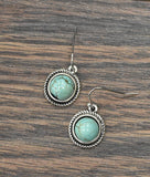 Turquoise Button Earrings