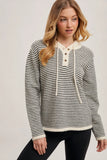 Henley Hoodie Sweater