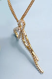 Pearl Embellished Bow Pendant Necklace