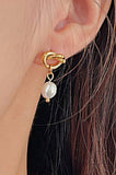 Knotted Pear Drop Earring