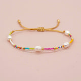 Colorful Sea Bead and Pearl Bracelet