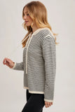 Henley Hoodie Sweater