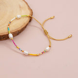 Colorful Sea Bead and Pearl Bracelet
