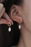 Knotted Pear Drop Earring