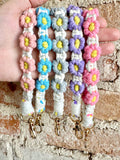 Macrame Floral Keychain