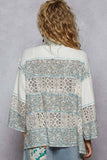 Vintage washed Floral Quarterzip