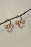 Bow Pearl Drop Earring