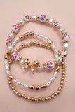 Porcelain Bow Multi-layer Bracelet