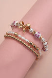 Porcelain Bow Multi-layer Bracelet