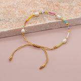 Colorful Sea Bead and Pearl Bracelet
