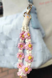 Macrame Floral Keychain