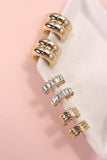 Double Hoop Huggie Set