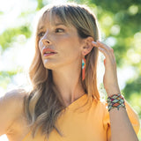 Emma Angles Beaded Fringe Earrings