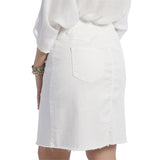 OMG Faux Button Fringe White