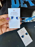 Detroit Lions Inspired Heart Studs