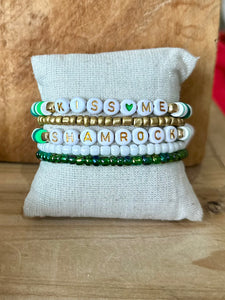 St. Patrick's Day Beaded Bracelets