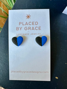 Detroit Lions Inspired Heart Studs