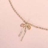 Long Bow Ribbon Necklace