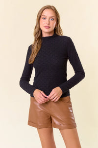 Brush Turtle Neck Top