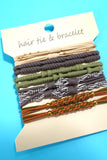 Boho Hair Tie/ Bracelet Sets