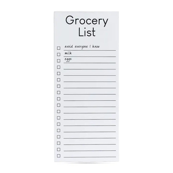 Grocery List | Avoid Everyone I Know, Milk, Eggs List Pad