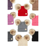 Kids Double Pom Beanie