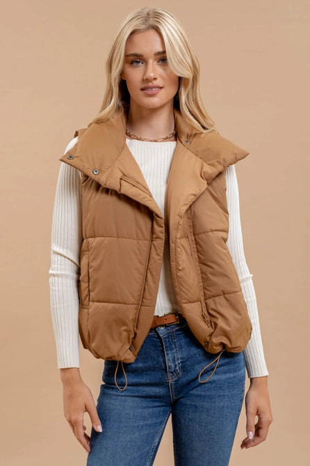 Mocha Latte Puffer Vest