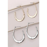 Hammered Drop Earrings