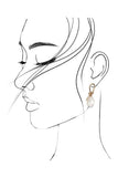 Wired Opal Teardrop Earrings