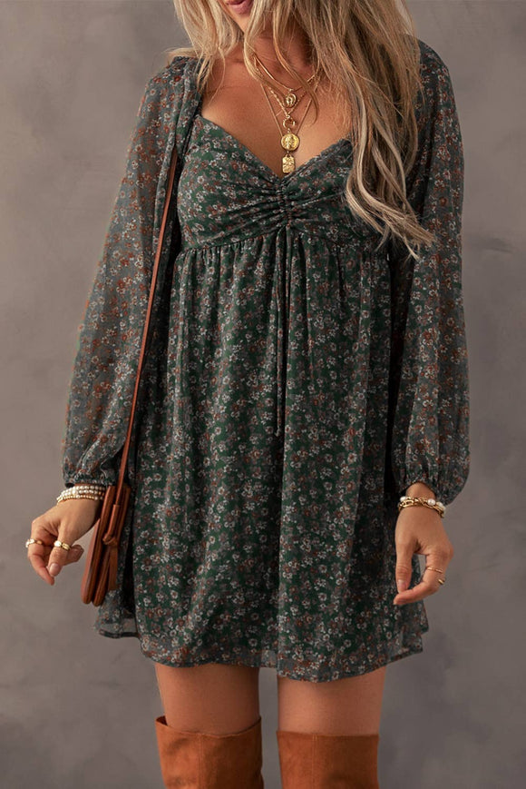 Boho Floral Midi Dress