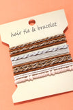 Boho Hair Tie/ Bracelet Sets