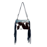 Mescalero Hill Leather & Hairon Bag in Coal