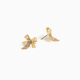 Waterfall Bow Stud Earrings