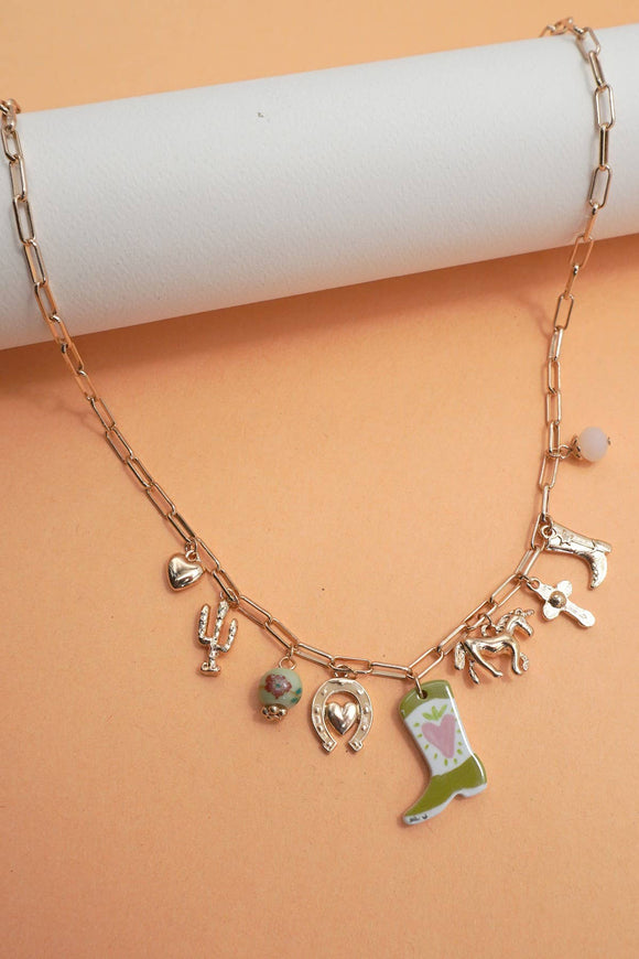 Boot Charm Necklace