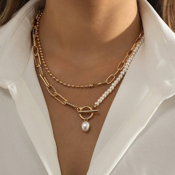 Double Layer Pearl Necklace