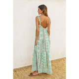 Island Time Babydoll Tiered Maxi Dress