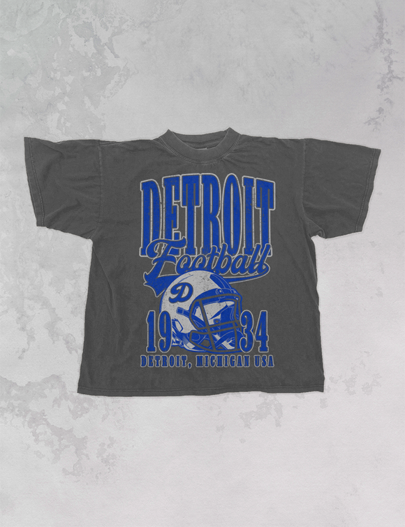 90's Vintage Detroit Football Oversized TShirt