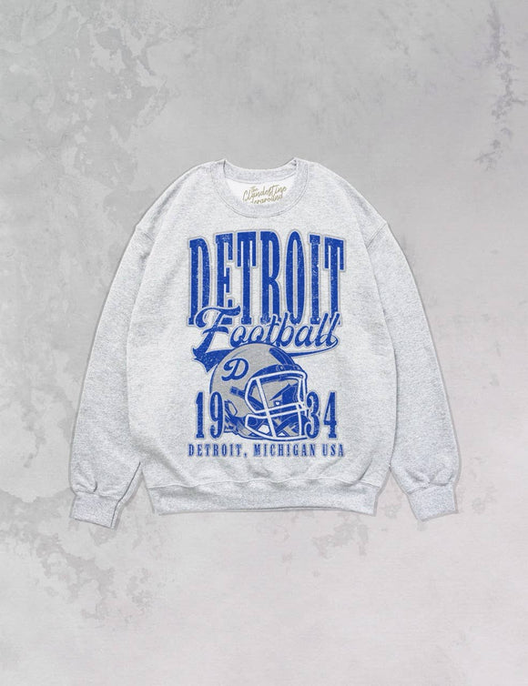 90's Vintage Detroit Football Oversized Sweatshirt