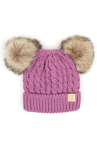 Kids Double Pom Beanie