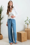 Chambray Drawstring Pant