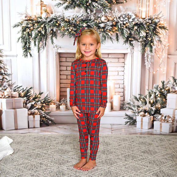 Holland TWO PIECE 2t/3t matching christmas pajamas bamboo