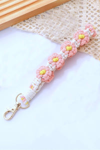 Macrame Floral Keychain