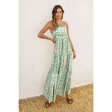 Island Time Babydoll Tiered Maxi Dress