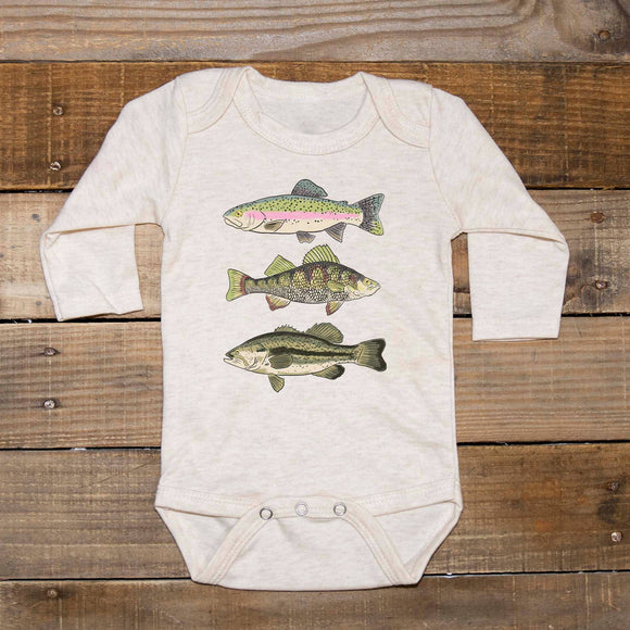 Three Fish Summer Baby Clothes Newborn for boy Fishing Girl