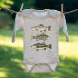 Three Fish Summer Baby Clothes Newborn for boy Fishing Girl