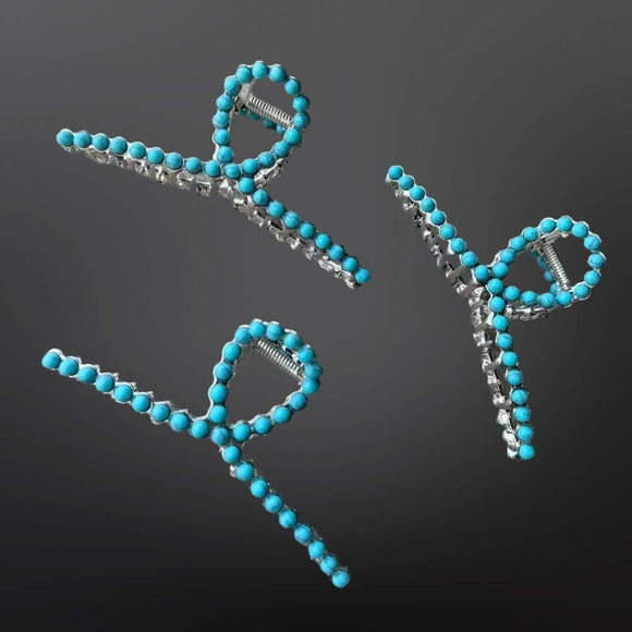 Faux Turquoise Claw Clip