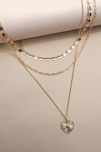 Etched Heart Necklace
