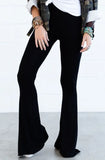 Cher Solid Raw Edge Flare Pant