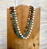 Earth and Sea Beaded Necklace